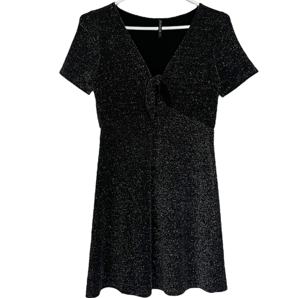 Urban Outfitters Black Glitter Mini Dress